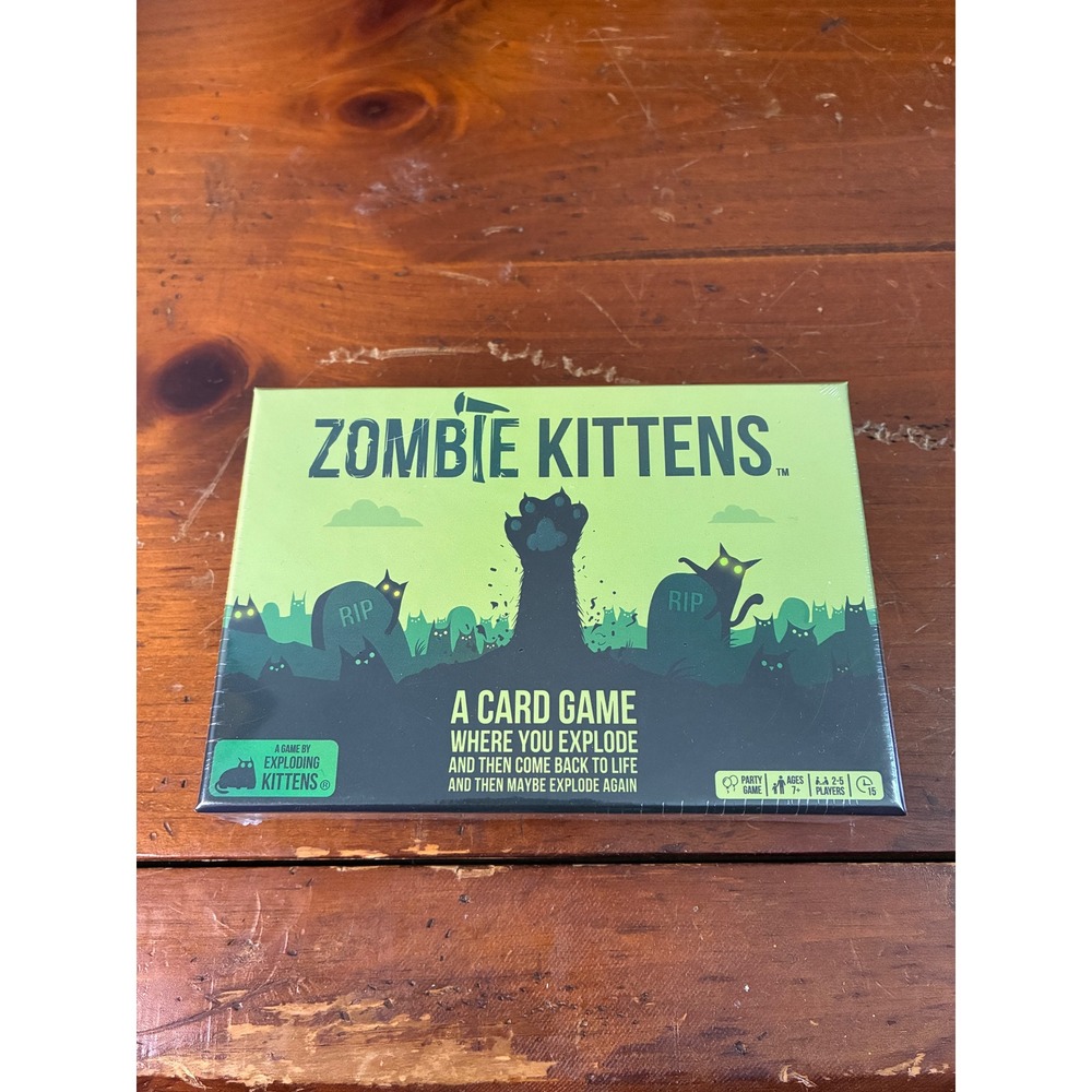 Exploding Kittens Zombie Kittens Complete Card Party Game New Sealed 2022
